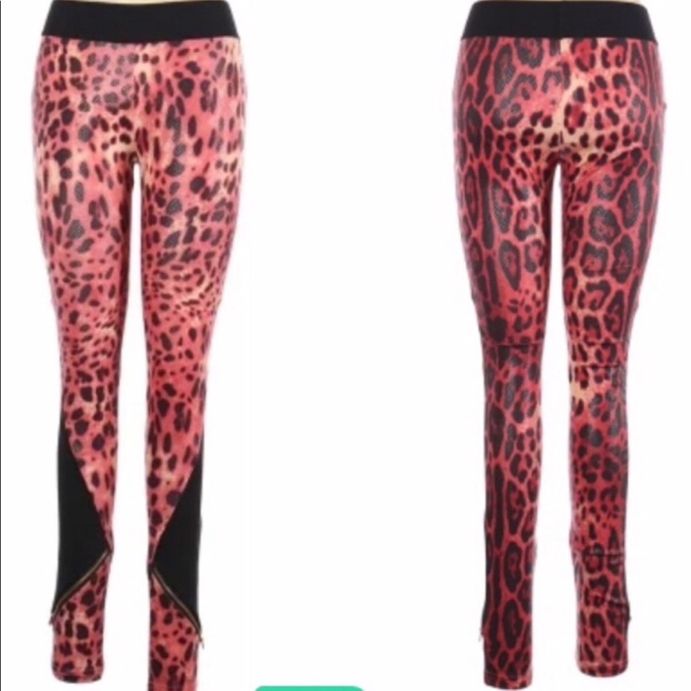 NWT THE CLASSIC LEOPARD Athleisure LEGGINGS M